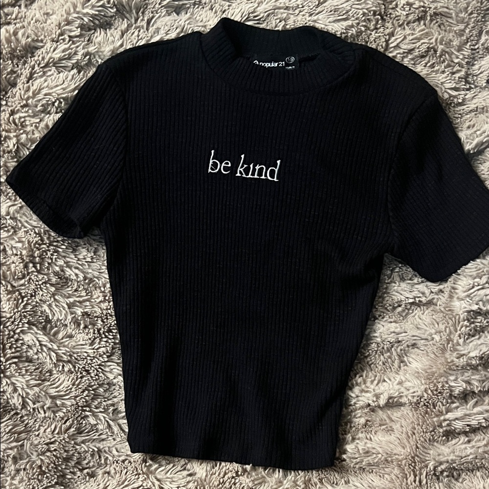 Popular 21 Black 'Be Kind' Kids Tee